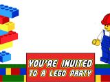 Lego Birthday Party Invitation Template Lego Invitations Free