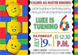 Lego Birthday Party Invitation Template Lego Party Invitation Printable Google Search Lego