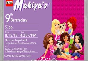 Lego Friends Party Invitations Lego Friends Birthday Invitation by Desidesigns7 On Etsy