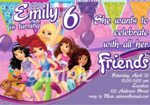 Lego Friends Party Invitations Lego Friends Party Invitations Oxsvitation Com