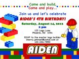 Lego Party Invitation Template Printable Lego Birthday Party Collection Diy by Luvbugdesign