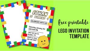 Lego Party Invitations Free Online Free Printable Lego Birthday Party Invitation Template