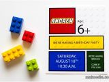 Lego Party Invitations Free Online Lego Invitation Makoodle