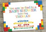 Lego themed Baby Shower Invitations Baby Shower Invitation Lego Invitation Lego by Julieprintables
