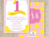 Lemonade Birthday Party Invitations Pink Lemonade Birthday Party Invitation