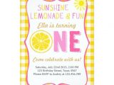 Lemonade Birthday Party Invitations Sunshine and Lemonade Sunshine Birthday Invitation