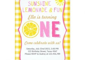 Lemonade Birthday Party Invitations Sunshine and Lemonade Sunshine Birthday Invitation