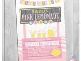 Lemonade Stand Birthday Party Invitations Lemonade Invitation Lemonade Stand Birthday Pink
