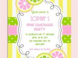 Lemonade Stand Birthday Party Invitations Pink Lemonade Birthday Party Invitation Personalized Diy