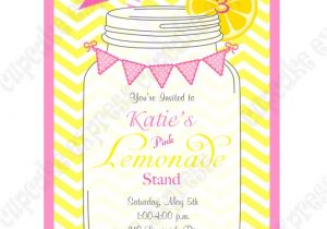 Lemonade Stand Birthday Party Invitations Pink Lemonade Collection