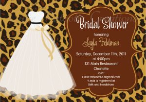 Leopard Bridal Shower Invitations Bridal Shower Invitations Bridal Shower Invitations