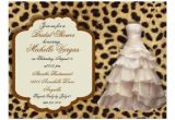 Leopard Bridal Shower Invitations Custom Leopard Print Bridal Shower Invitations