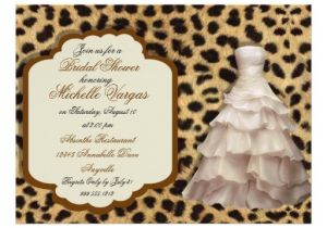 Leopard Bridal Shower Invitations Custom Leopard Print Bridal Shower Invitations