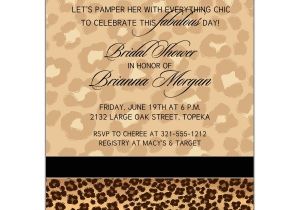 Leopard Bridal Shower Invitations Leopard Chic Bridal Shower Invitations