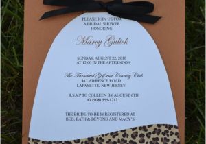 Leopard Bridal Shower Invitations Leopard Print Bridal Shower Invitation