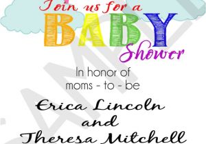 Lesbian Baby Shower Invitations Rainbow Moms Lesbian Parents Printable by eventsyoucanprint