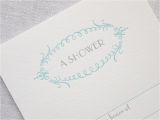 Letterpress Bridal Shower Invitations Items Similar to Letterpress Shower Invitations Set Of 8