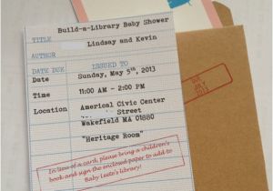 Library Card Baby Shower Invitation Template Library Card Shower Invitation