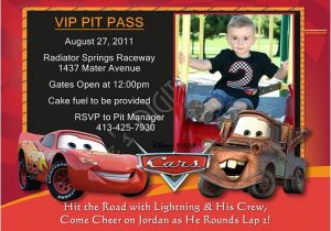 Lightning Mcqueen and Mater Birthday Invitations Cars Birthday Invitations Lightning Mcqueen by