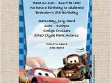 Lightning Mcqueen and Mater Birthday Invitations Cars Lightning Mcqueen Mater Birthday Invitations Baby
