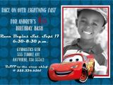 Lightning Mcqueen Birthday Party Invitations Disney Cars 2 Lightning Mcqueen Birthday Invitation 5×7