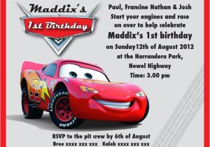 Lightning Mcqueen Birthday Party Invitations Lightning Mcqueen Party Invitation Templates