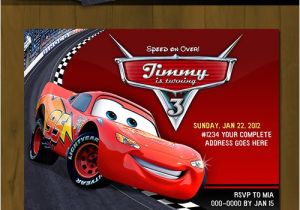 Lightning Mcqueen Party Invites Disney Cars Lightning Mc Queen Printable Birthday