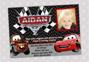 Lightning Mcqueen Party Invites Items Similar to Disney Cars Lightning Mcqueen and Mater