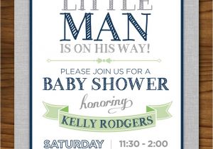 Lil Man Baby Shower Invitations Little Man Baby Shower Invitation with Mustache Vintage