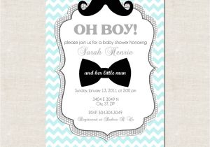 Lil Man Baby Shower Invitations Little Man Custom Baby Shower Invitation Bridal by