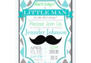 Lil Man Baby Shower Invitations Little Man Mustache Baby Shower Invitations