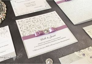 Lilac and Silver Wedding Invitations How to Make Sparkling Laser Cut Wedding Stationery