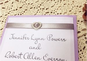 Lilac and Silver Wedding Invitations Purple Wedding Invitations by Elegant Wedding Invites