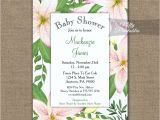 Lily Baby Shower Invitations Baby Shower Invitation Pink Lilies Printed Nifty Printables