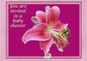 Lily Baby Shower Invitations Baby Shower Invitation Pink Stargazer Lily Graph by