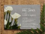 Lily Baby Shower Invitations Calla Lily Baby Shower Invitation Template Girl by