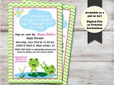 Lily Baby Shower Invitations Frogs Baby Shower Invitation Lily Pad Baby Shower