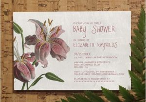 Lily Baby Shower Invitations oriental Lily Baby Shower Invitation Template by