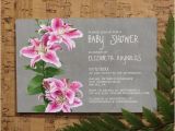 Lily Baby Shower Invitations Stargazer Lily Baby Shower Invitation Template by