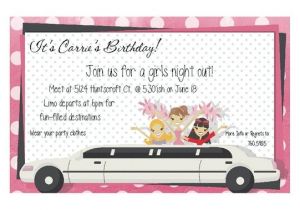 Limo Birthday Party Invitations Items Similar to Limo Girls Party Invitation Girls Teen