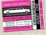 Limo Birthday Party Invitations Limo Ticket Full 5×7 or 4×6 Invite by Cupcakecutieesparty