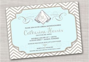Linen Bridal Shower Invitations Monogram Printable Invitation Monogram Linens Wedding