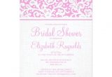 Linen Bridal Shower Invitations Pink Rustic Burlap Linen Bridal Shower Invitations