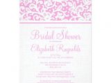 Linen Bridal Shower Invitations Pink Rustic Burlap Linen Bridal Shower Invitations