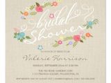 Linen Bridal Shower Invitations Vintage Linen Floral Wreath Bridal Shower Invites