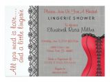 Lingerie Bridal Shower Invites Black & Red Corset Lingerie Bridal Shower Invite