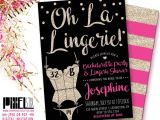 Lingerie Bridal Shower Invites Gold Glitter Lingerie Shower Invitation Oh La Lingerie