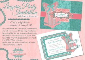 Lingerie Party Invites Lingerie Shower Invitation Template Bella Luella More