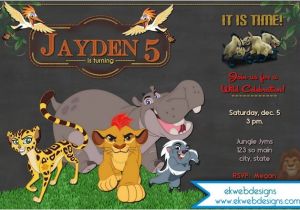 Lion Guard Birthday Party Invitations the Lion Guard Birthday Invitation Disneys the Lion