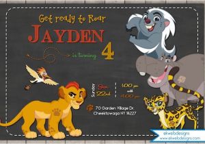 Lion Guard Birthday Party Invitations the Lion Guard Birthday Invitation Disneys the Lion